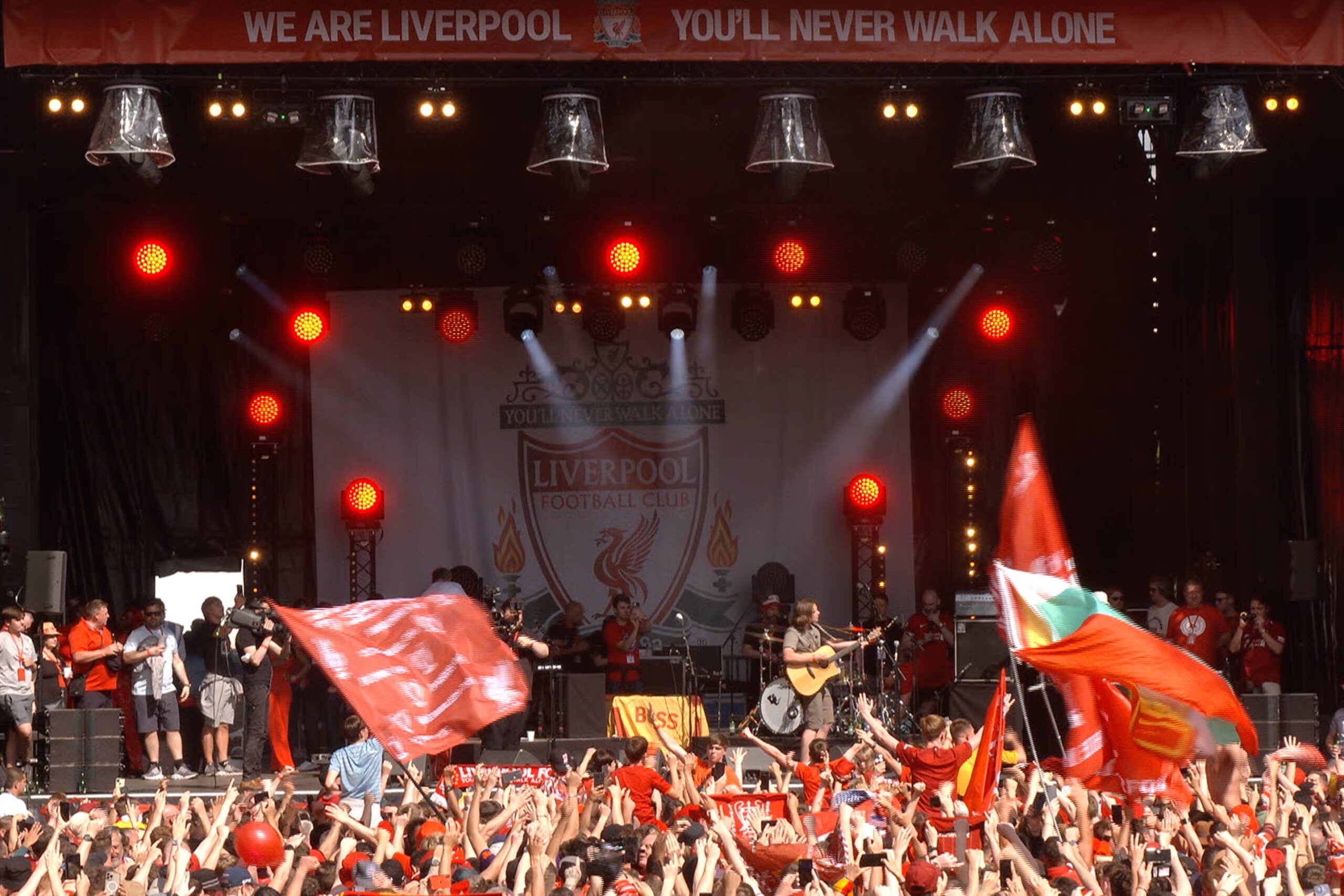 Capture d'écran Fan zone Liverpool UEFA Finale Champions League 2022